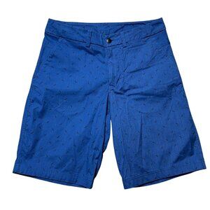 Lululemon Mens Sz 34 Blue Patterned Athletic Casual Shorts